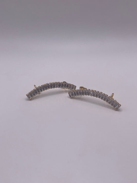 Caterpillar Baguette Earrings