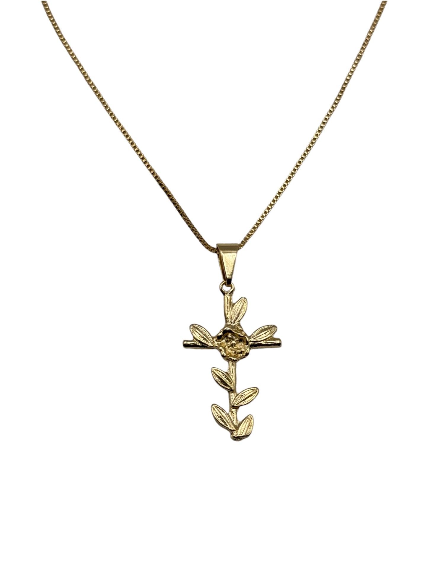 Floral Cross Necklace