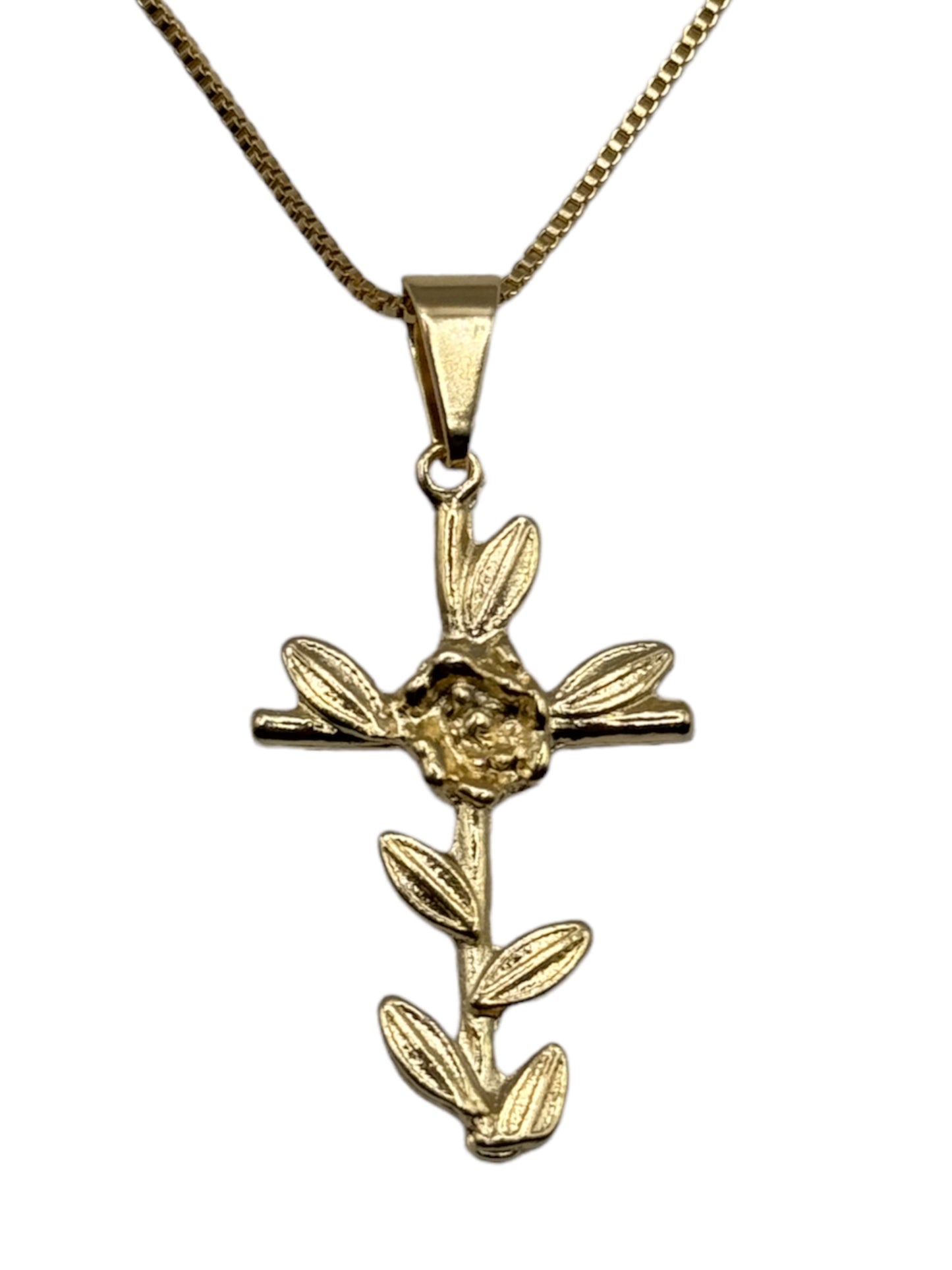 Floral Cross Necklace